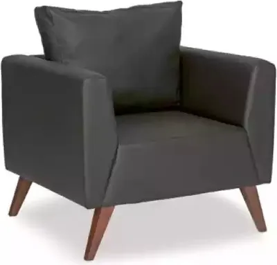 Image de Fauteuil Schwarz, design, assise rembourrée, idéal pour un bureau ou un cabinet