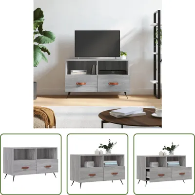 Produktbild von The Living Store TV-Schrank Grau Sonoma 80x36x50 cm Holzwerkstoff