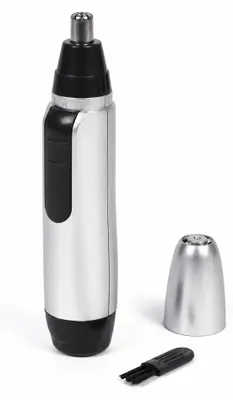 Produktbild von Hochwertiger Unisex Nasenhaartrimmer, Ohrhaartrimmer, Augenbrauentrimmer, Multifunktionales Rasiergerät, Inkl. Minibürste - Silber