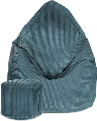 Obrázok produktu pre Dreamroots Bean Bag 80x80x120cm Beanbag s operadlom a stoličkou a poťahom Vankúš na sedenie Podlahový chladiaci vak Bubibag Ocean Depths