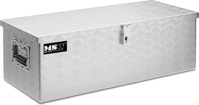 Zdjęcie produktu dla Expondo MSW Alubox z blachą ryflowaną – 76,5 x 35,5 x 25,5 cm – 56 l
