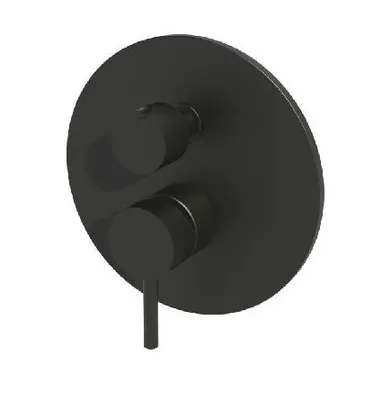 Produktbild von Paffoni Light - Unterputzarmatur für 2 Verbraucher, schwarz matt LIG018NO