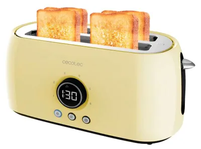 Imagen del producto de CECOTEC 03110 - Tostador Vertical Digital Classictoast 15000 Yellow Extra Double