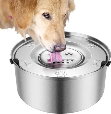 Produktbild von Drucklose, Rostfeste Hundebecher mit langsamem Trinksystem.