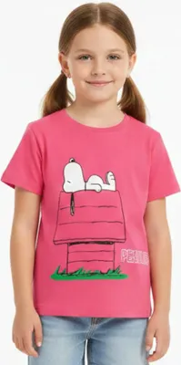 Produktbild von Peanuts Snoopy Kinder Mädchen kurzarm T-Shirt Shirt – Pink / 92
