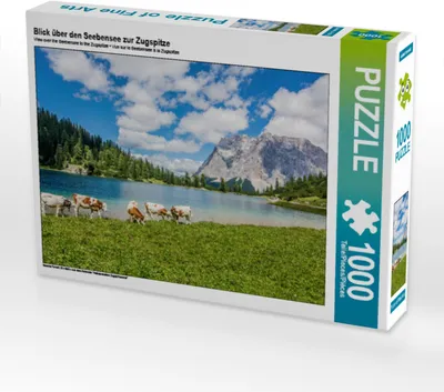 Produktbild von CALVENDO Puzzle Blick über den Seebensee zur Zugspitze | 1000 Teile Lege-Größe 64x48cm Foto-Puzzle für glückliche Stunden