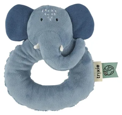 Produktbild von Trixie Rassel Babyspielzeug Mrs. Elephant blau sensorisch