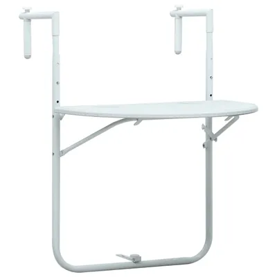 Produktbild von Möbel Balkon-Hängetisch Weiß 60x64x83,5 cm Kunststoff Rattan-Optik - Gartentische 47893