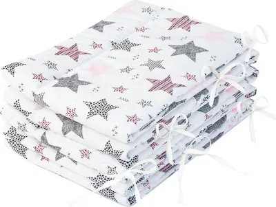 Produktbild von Amilian Bettumrandung Babybett Baby Kinder Nestchen Kantenschutz Bettnestchen Kopfumrandung für Laufstall Bettausstattung Bettschlange 420 cm