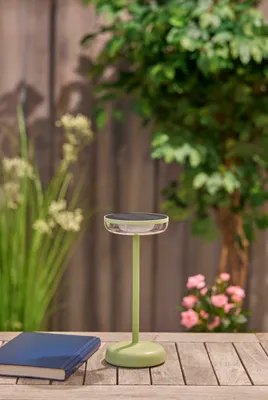 Produktbild von LED Solar Cocktaillampe Tischleuchte dimmbar USB-C IP44 Indoor Outdoor grün