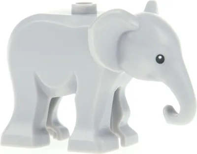 Produktbild von 1x Lego Tier Elefant Baby neu-hell grau Augen schwarz Safari Zoo 60302 79297pb01