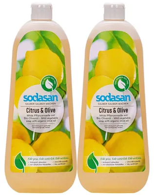 Obrázok produktu pre Tekuté mydlo, prírodné tekuté mydlo, mydlo na ruky, citrus-olivové, 2 x 1 Liter