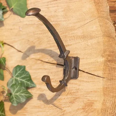 Produktbild von Kleiderhaken, Garderobenhaken, Haken wie antik, messingfarbend