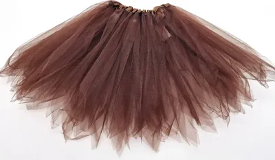 Produktbild von Tütü Tüllrock Ballett  gezackt Junggesellenabschied Karneval Fasching Erwachsen 45cm 5 Lgen Braun