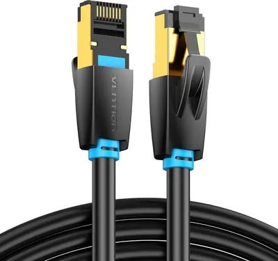 Obrázok produktu pre Vention IKABK, 8 m, Cat8, S/FTP (S-STP), RJ-45, RJ-45, Čierna