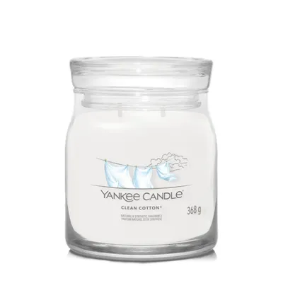 Produktbild von Yankee Candle - Clean Baumwolle Signanture Tumbler Kerze - Duftkerze 340.0g