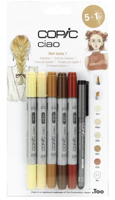Produktbild von COPIC Marker ciao 5+1 Set "Hair Tones 1"