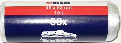 Produktbild von Ulith Müllbeutel 16 Liter 45 x 52 cm weiß 50 Stück