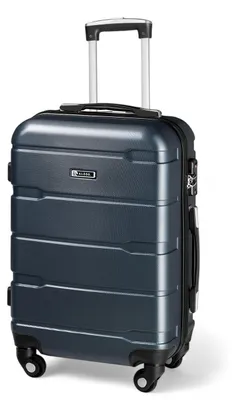 Produktbild von ALEOS. Handgepäckskoffer M 40x25x55cm Reisekoffer, Hartschalenkoffer, Anthrazit, leicht, Hartschale, robust, Trolley, Handgepäck, 100% ABS+PC, TSA Schloss, leichtgängige 4 Rollen