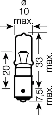 Immagine prodotto di Kit 10 lampadine JMP 12V21W