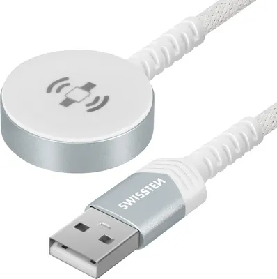 Produktbild von Swissten Braided Pīts Bezvadu Magnētiskais Lādētājs Apple Watch 1.2m