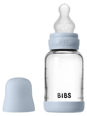 Productafbeelding van Bibs glazen babyfles, rond, 120 ml