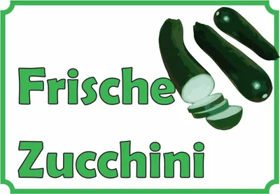 Produktbild von Frische Zucchini Verkaufsschild Hofladen Verkaufsförderung A5 (148x210mm)
