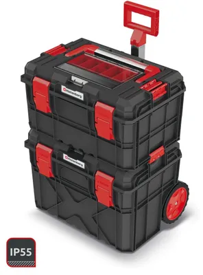 Image de Kistenberg KXBAS604075, Set de box de mobile tools X BLOCK ALU LOG, Schwarz