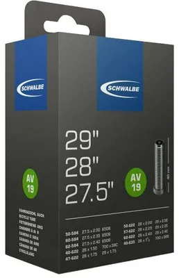Immagine prodotto di Camera d'aria Schwalbe AV19 per bicicletta valvola Schrader 27.5"/28" 40 - 62 mm