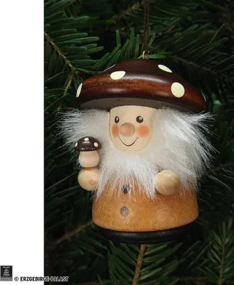 Produktbild von Christbaumschmuck Wackelmännchen Pilzmännle natur (7,8cm) von Christian Ulbricht