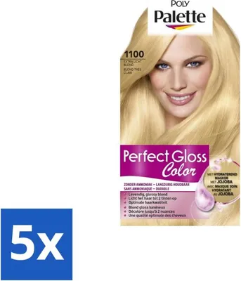 Obrázek produktu pro Poly Palette – barva na vlasy – 1100 extra světlá blond – 115 ml – výhodné balení – 5 kusů