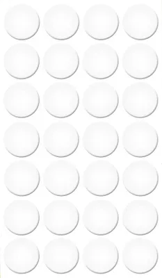 Produktbild von haggiy Selbstklebende Abdeckkappen für Möbel - Durchmesser 20 mm - 28 Stück - Möbelpflaster (Kristallweiß)