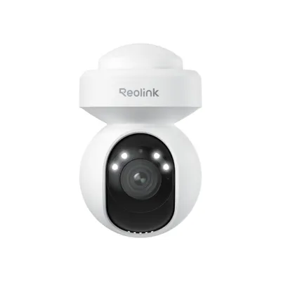 A white Reolink E1 Outdoor Pro security camera is shown against a white background.