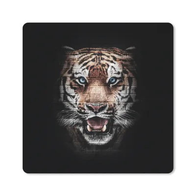 Produktbild von MuchoWow® Mauspad Mousepad Tiger - Stein - Wand 30x30 cm - Mousepads - Maus Mat - Pad - Mausunterlage - Gaming