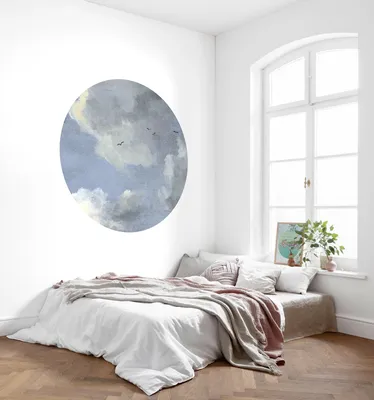 Produktbild von Komar Vlies Fototapete rund und selbstklebend "Simply Sky" - Größe: 125 x 125 cm (Breite x Höhe) - 1 Stück