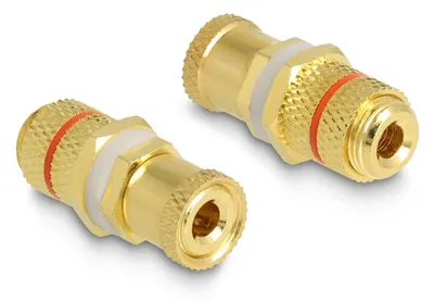 Image de DELOCK Adaptateur audio Borne de pôle > Borne de pôle à encastrer rouge