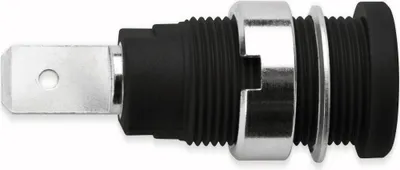 Obrázek produktu pro Zabezpečovací zapuštěná zásuvka SCHÜTZINGER, SEB 6452 Ni / SW, černá, 4 mm
