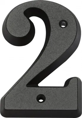 Image de Chiffre 2 en zamak mat H.8 x l.4.5 cm