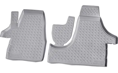 Immagine prodotto di tappetini anteriori in gomma 3D per VW T5 / T6 | BJ dal 2003> | grigio con bordo