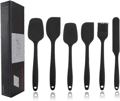 Produktbild von Famanu Spatelset 6-teilig mit Edelstahlkern – hitzebeständig und nahtloses Design