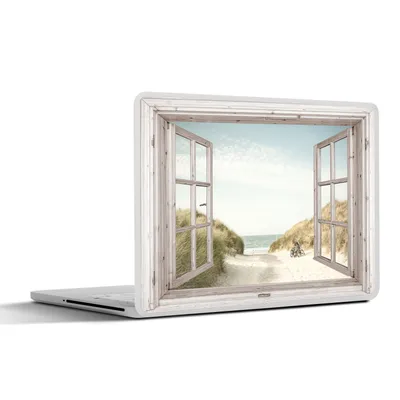 Produktbild von MuchoWow® Laptop Aufkleber Sticker Cover Aussicht - Strand - Meer 30x22 cm - Laptop-Sticker