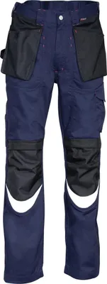 Produktbild von Cofra Arbeitshose mit vielen Taschen und Reflektionsstreifen 60 marineblau