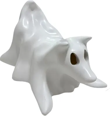 Produktbild von Halloween Geist Tier Figurine Drapierte Geist Hund Katze Statue Harz Spooky Tabletop Ornamente für Home Party Spukhaus Dekor