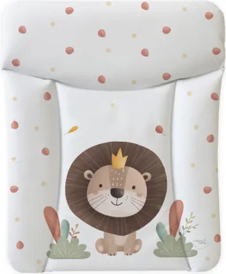 Produktbild von Ceba Baby® weiche Wickelauflage 50x70 cm  - Doppelseitige Baby Wickelunterlage - Wickeltischauflage für Junge und Mädchen - Wasserdicht, abwaschbar -  -  EU - Löwe, der König