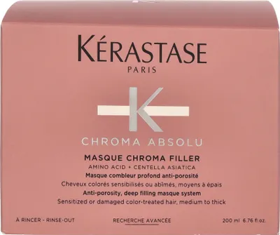 Produktbild von Kérastase Chroma Absolu Masque Chroma Filler – Anti-Porosität, tiefenwirksame regenerierende Maske für gefärbtes Haar – 200 ml
