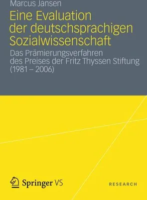 Zdjęcie produktu dla Eine Evaluation der deutschsprachigen Sozialwissenschaft
