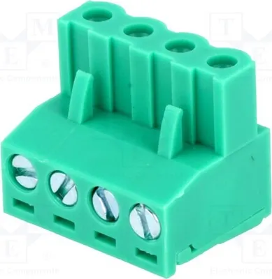 Image de 1 x Barrette de connexion droite, désactivable, connecteurs mâles : 4,5 mm, connecteur femelle 326-041-14, connecteur séparable