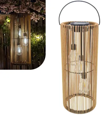 Immagine prodotto di Gadgy Solarlanterne da esterno, aspetto rattan – Lampada da giardino a LED, da appendere