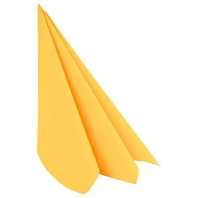 Produktbild von 50x Servietten Airlaid 40x40cm 1/4 -Falz stoffähnlich hochwertig gelb