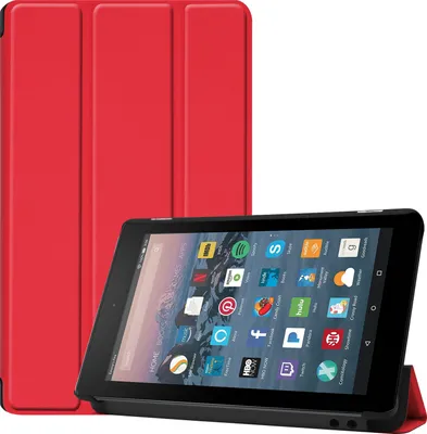 Produktbild von Tablet Hülle für Amazon Kindle Fire7 2017/2019 7.0 Zoll Slim Case Etui mit Standfunktion und Auto Sleep/Wake Funktion Rot